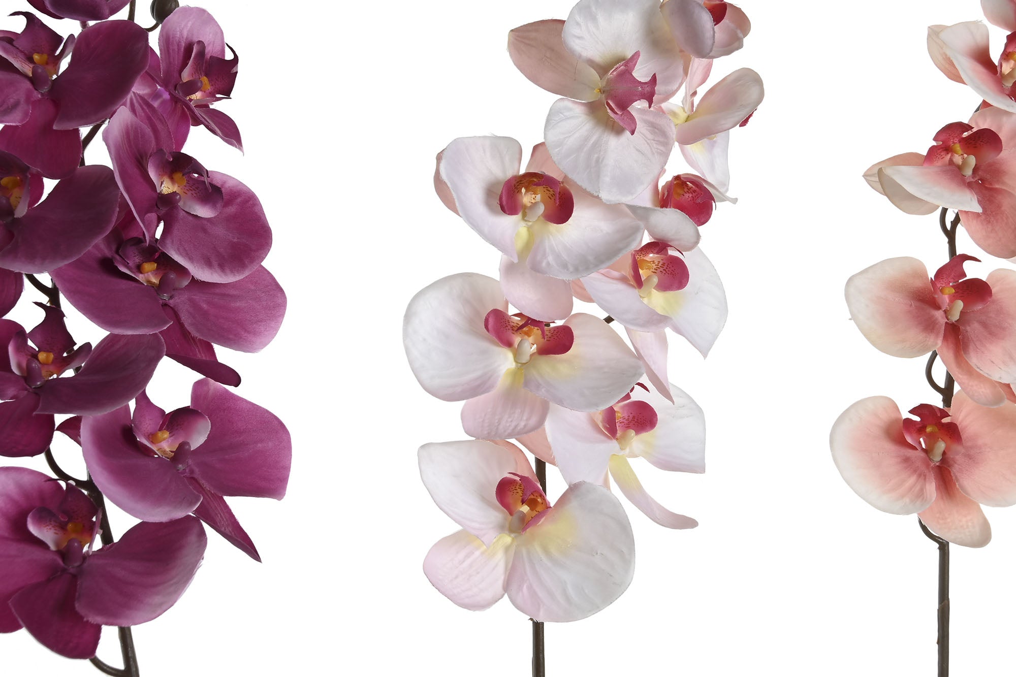 PACK DE 18 FLOR POLIESTER PE 20X20X95 ORQUIDEA 3 SURT.