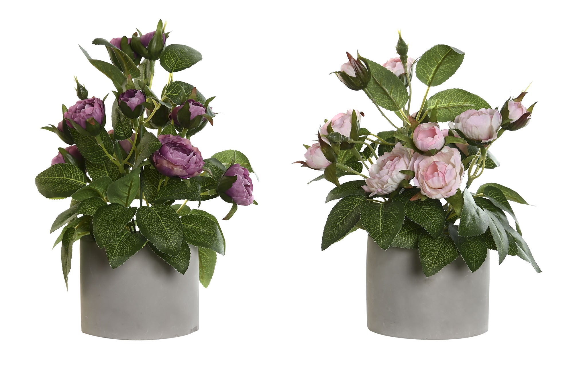 PACK DE 12 PLANTA POLIESTER PE 16X16X25 ROSAS 2 SURT.