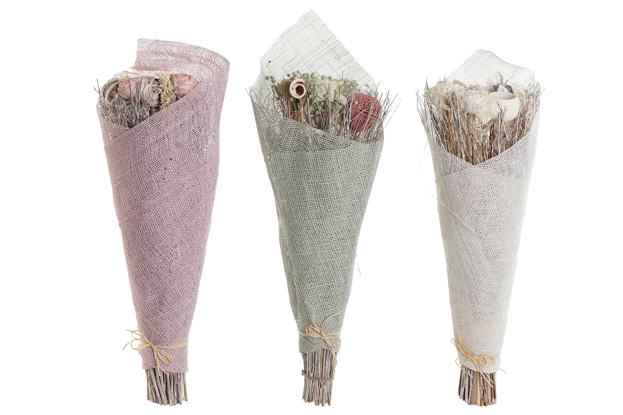 PACK DE 9 RAMO FLOR SECA 20X20X65 3 SURT.