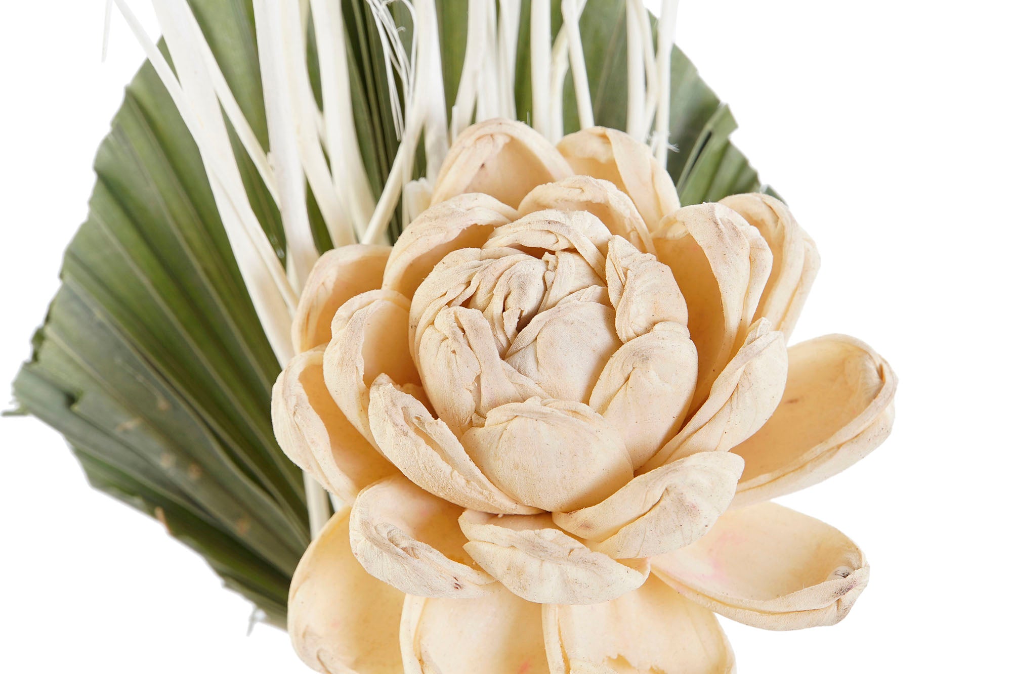 PACK DE 12 PLANTA SET 3 FLOR SECA CERAMICA 21X8X20 BLANCO