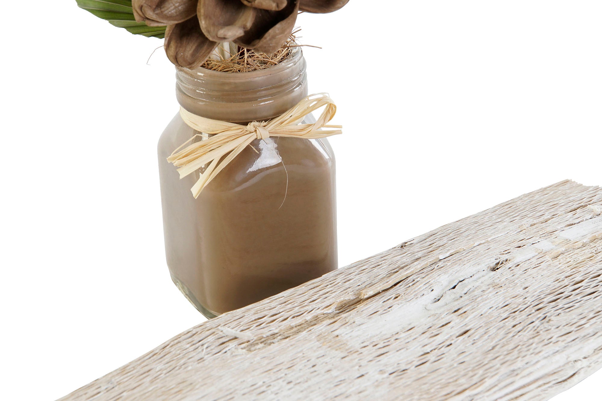 PACK DE 12 PLANTA SET 3 FLOR SECA CERAMICA 21X8X20 BLANCO