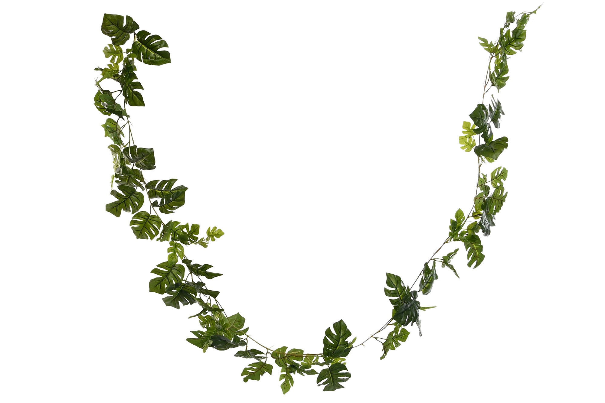 PACK DE 6 GUIRNALDA PE 25X25X249 MONSTERA VERDE