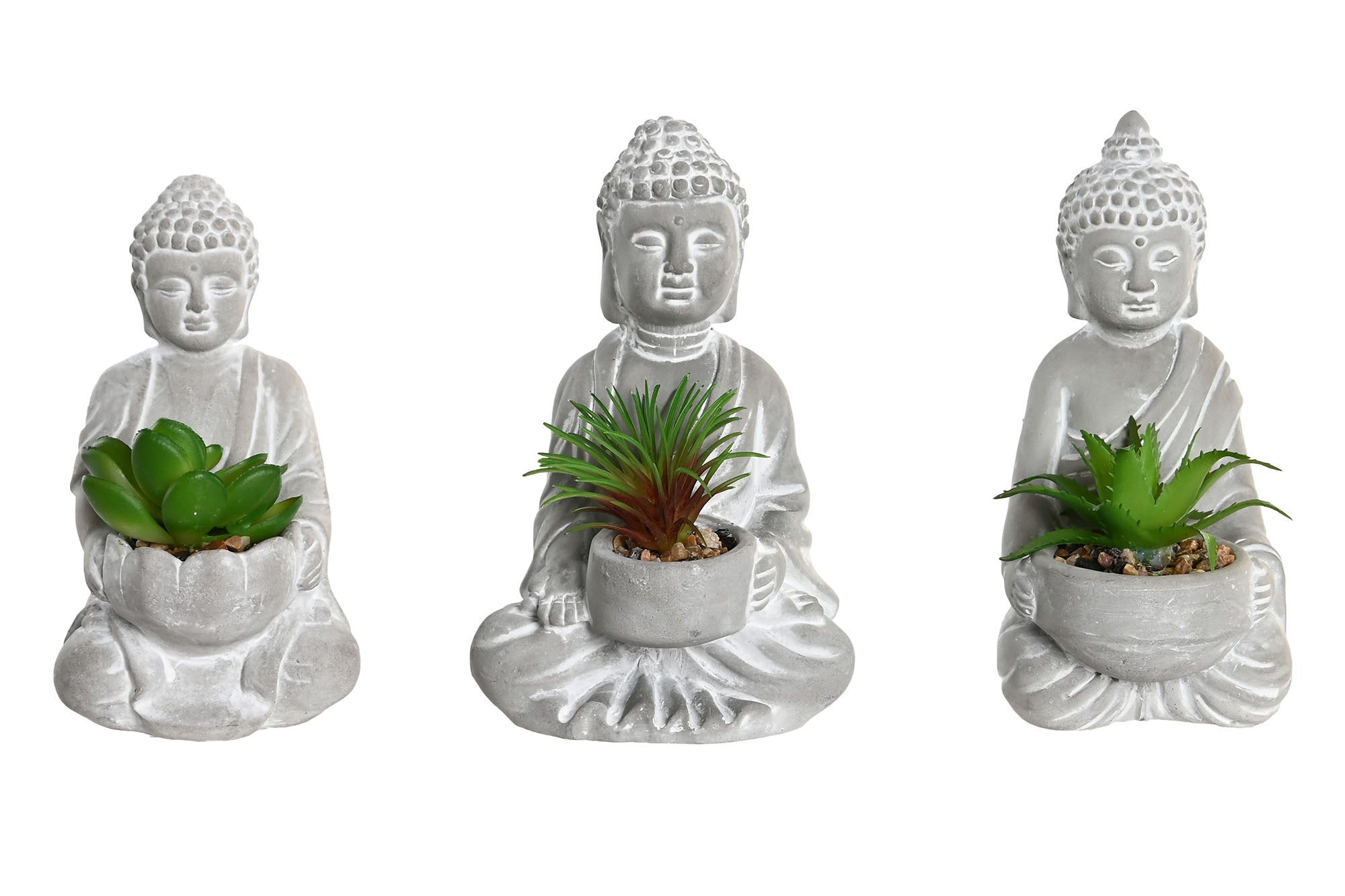 PACK DE 3 PLANTA CEMENTO PE 10,5X8X16 BUDA 3 SURT.