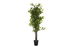 PACK DE 2 ARBOL POLIESTER MADERA 80X80X150 FICUS VERDE