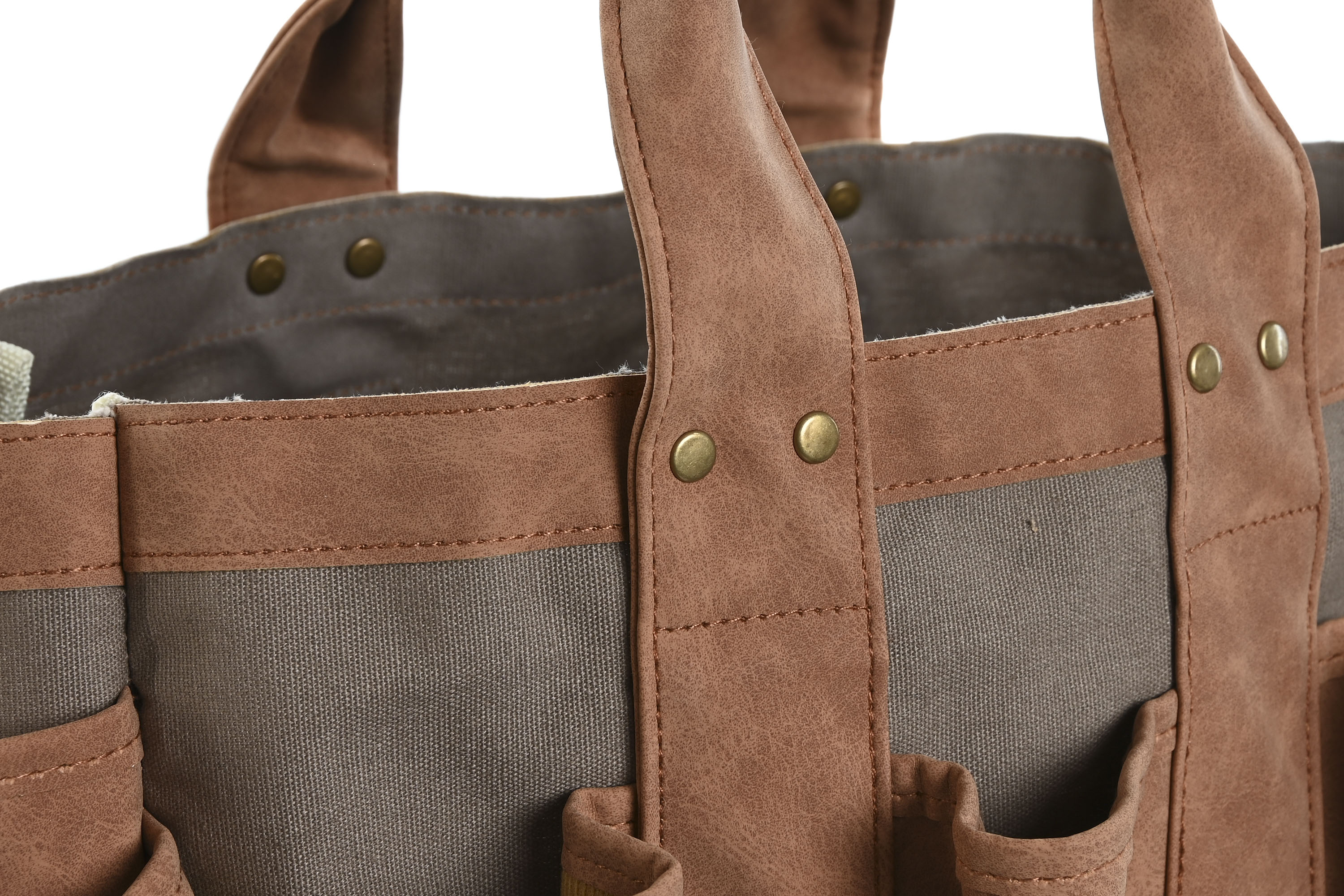 BOLSO ALGODON CANVAS 47X18X27 HERRAMIENTAS VERDE