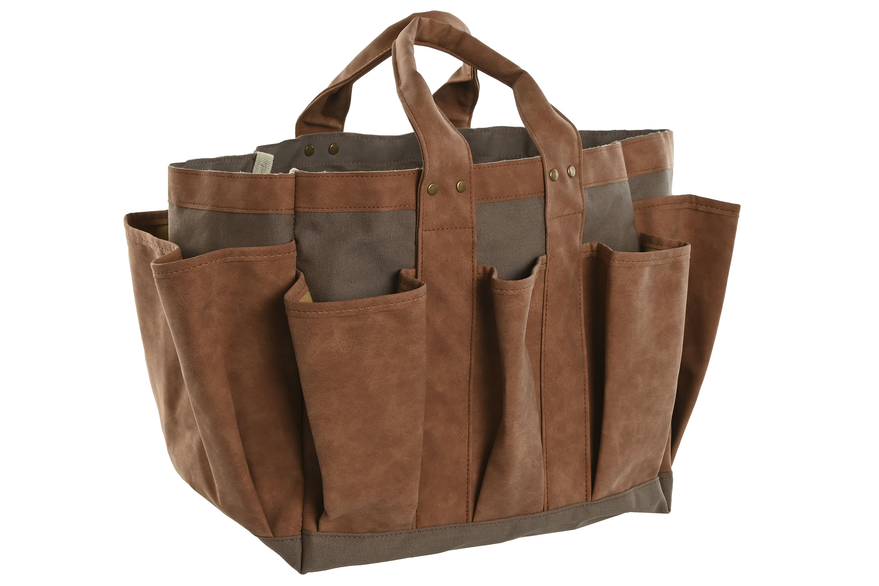 BOLSO ALGODON CANVAS 47X18X27 HERRAMIENTAS VERDE