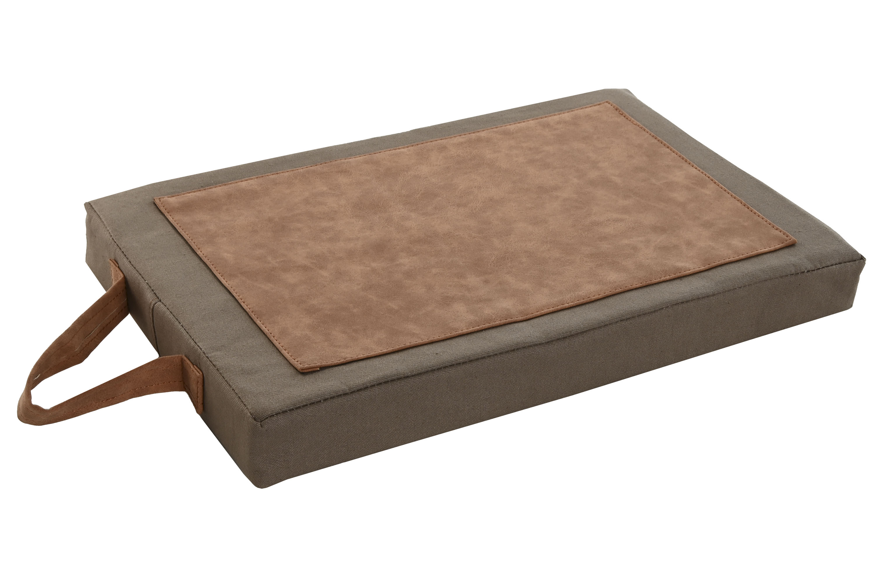 COJIN SUELO ALGODON CANVAS 40X25X4 VERDE - Imagen 1