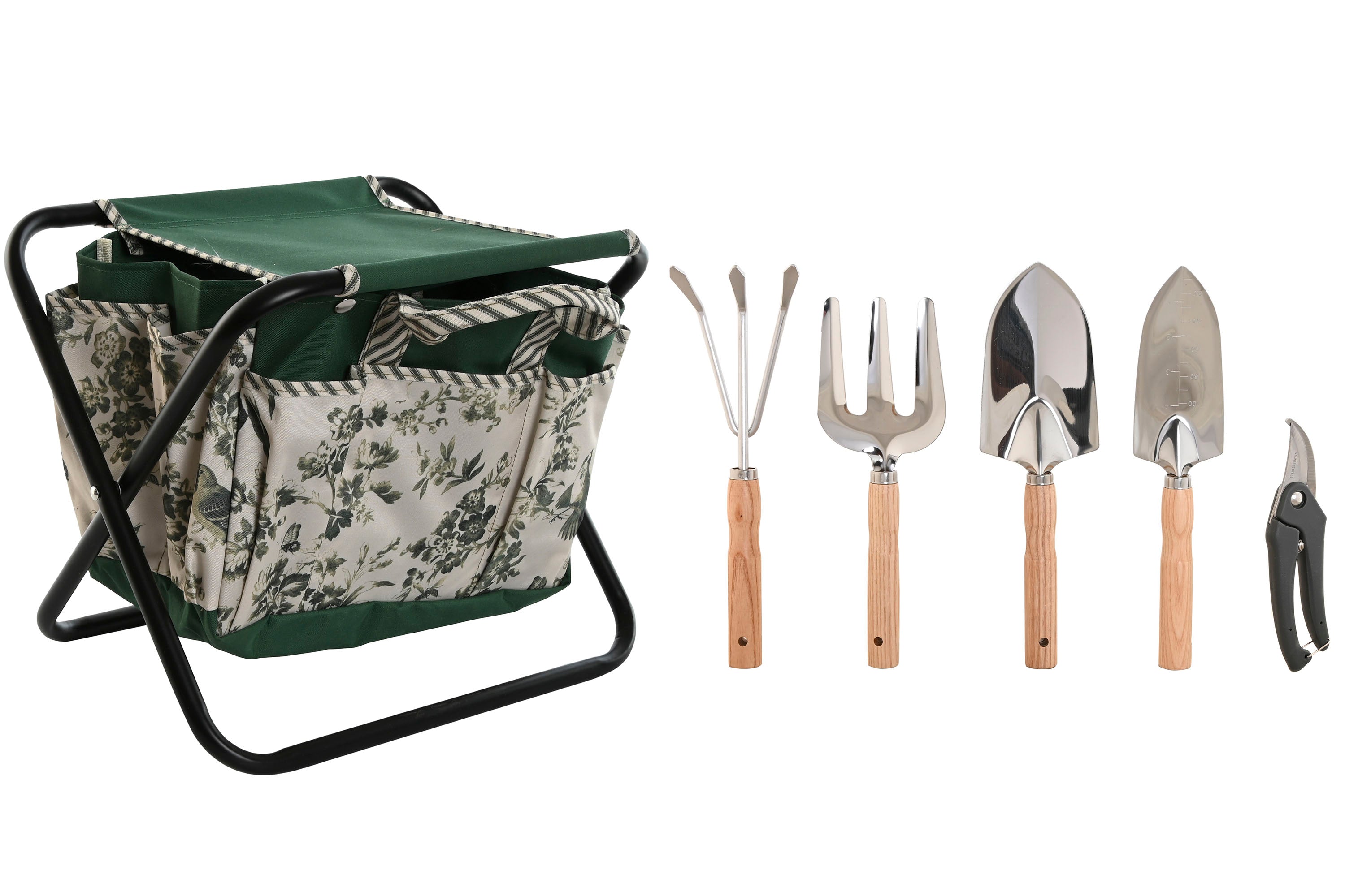 UTENSILIOS SET 8 ALUMINIO 45X45X45 CON TABURETE