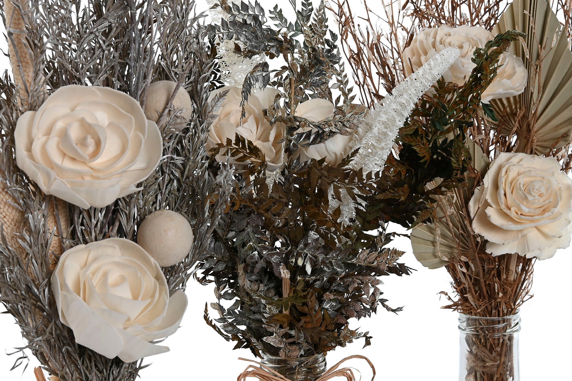 PACK DE 3 PLANTA FLOR SECA CRISTAL 11X11X40 3 SURT.