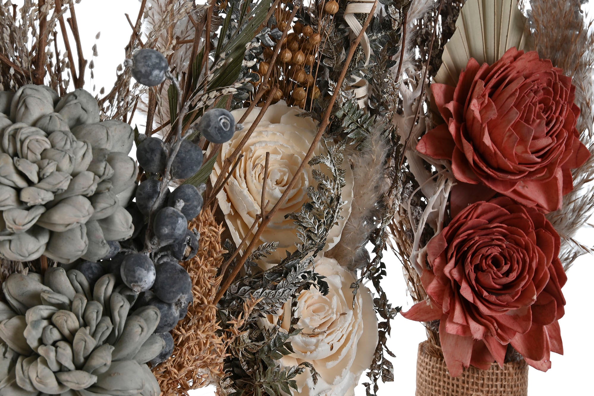 PACK DE 12 RAMO FLOR SECA 20X12X35 3 SURT.