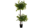 ARBOL POLIESTER MADERA 80X80X150 FICUS 2 COPAS - Imagen 1
