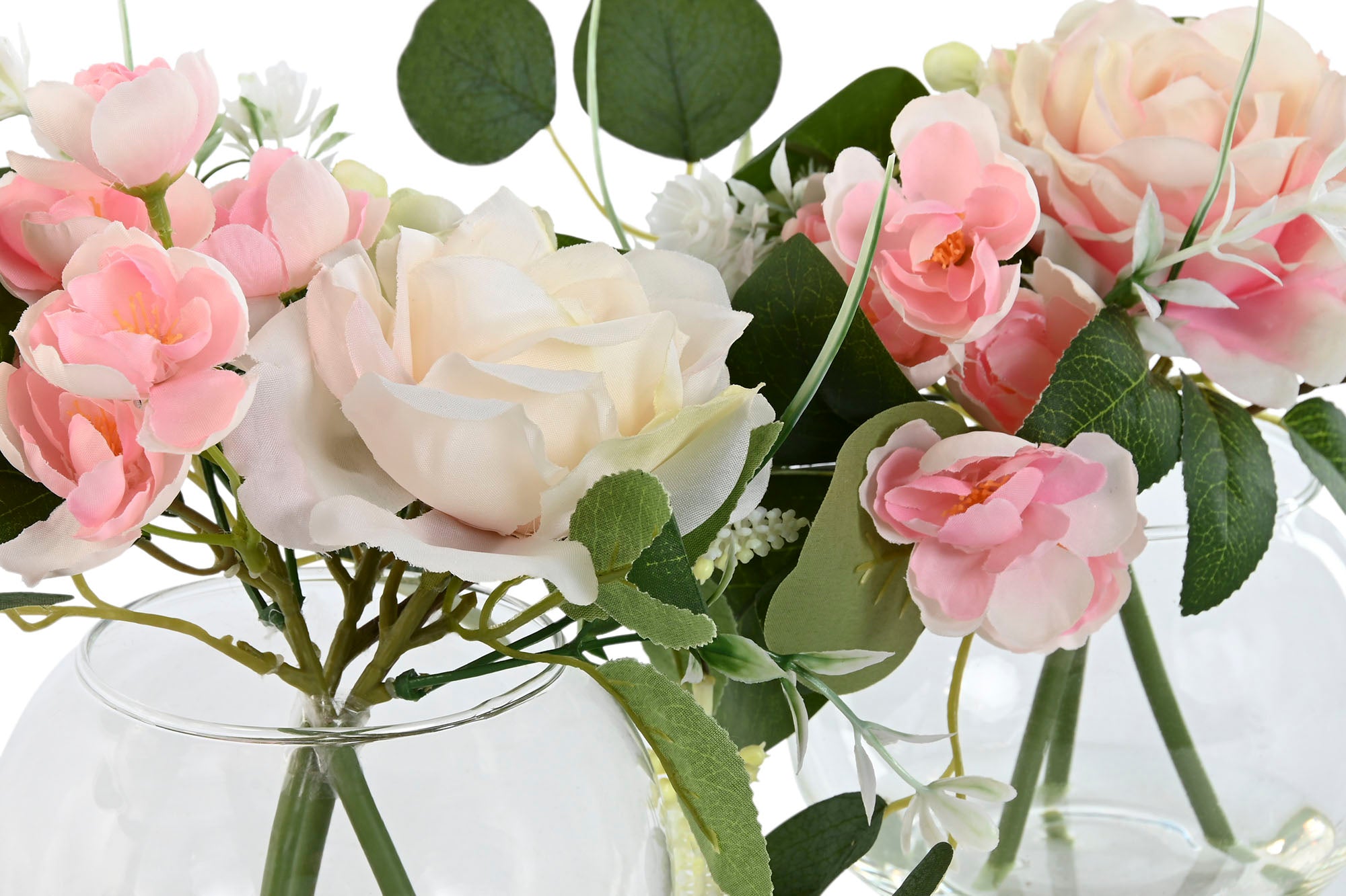 PACK DE 12 PLANTA POLIESTER 24X20X23 BOUQUET FLORES 2 SURT.