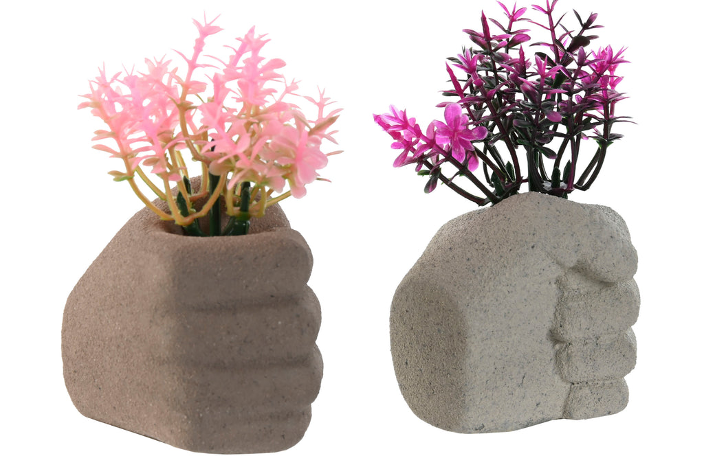 PACK DE 6 PLANTA CEMENTO PE 6,5X5,5X8 3 SURT.