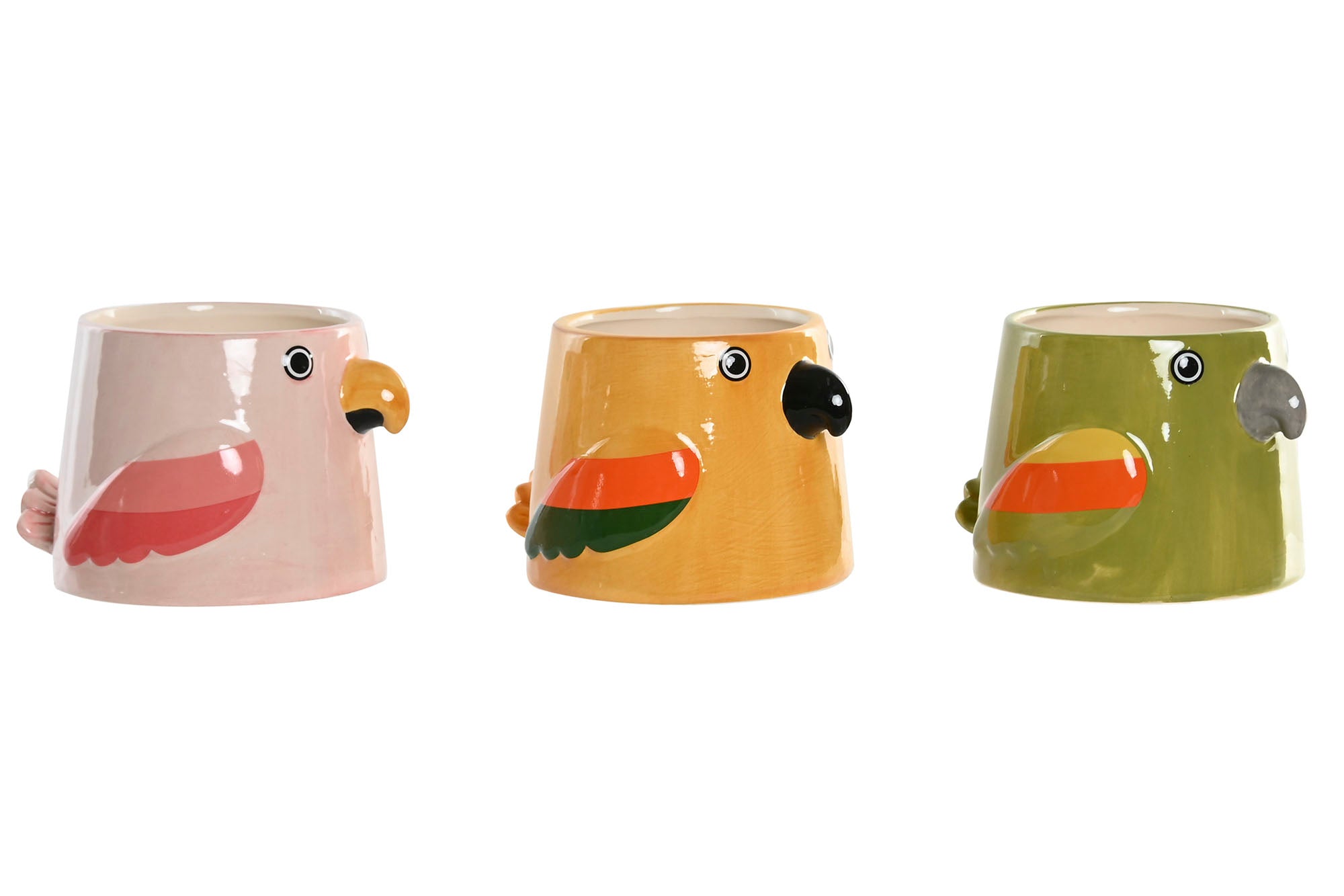 MACETERO CERAMICA 19X16X12 PAJARO 3 SURT. - Imagen 1