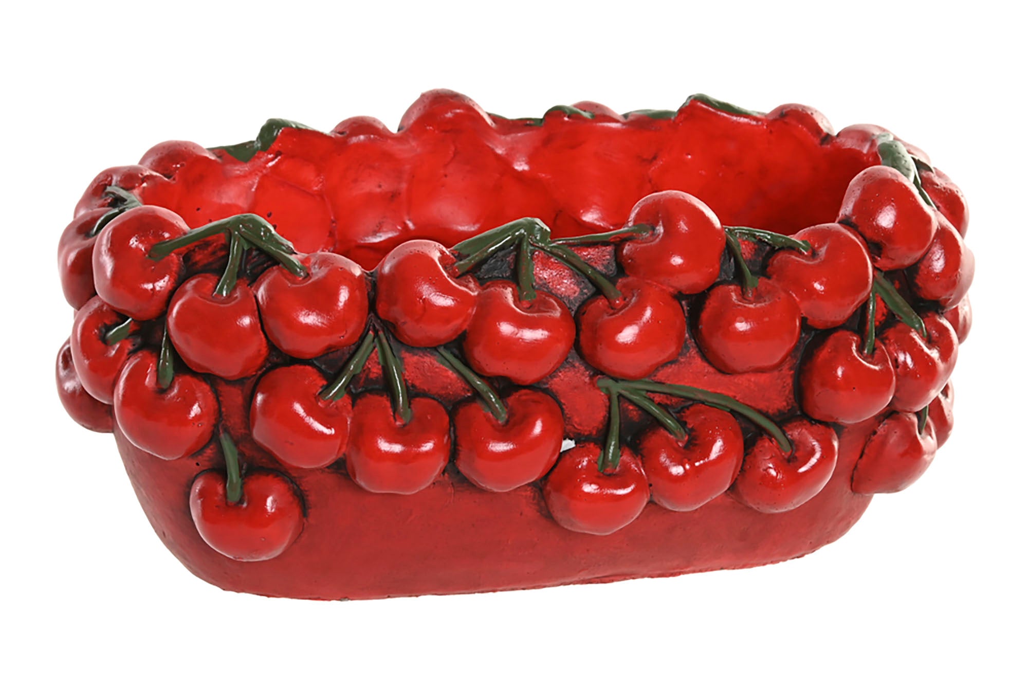 CENTRO MESA CEMENTO 25X16X13 CEREZAS ROJO - Imagen 1