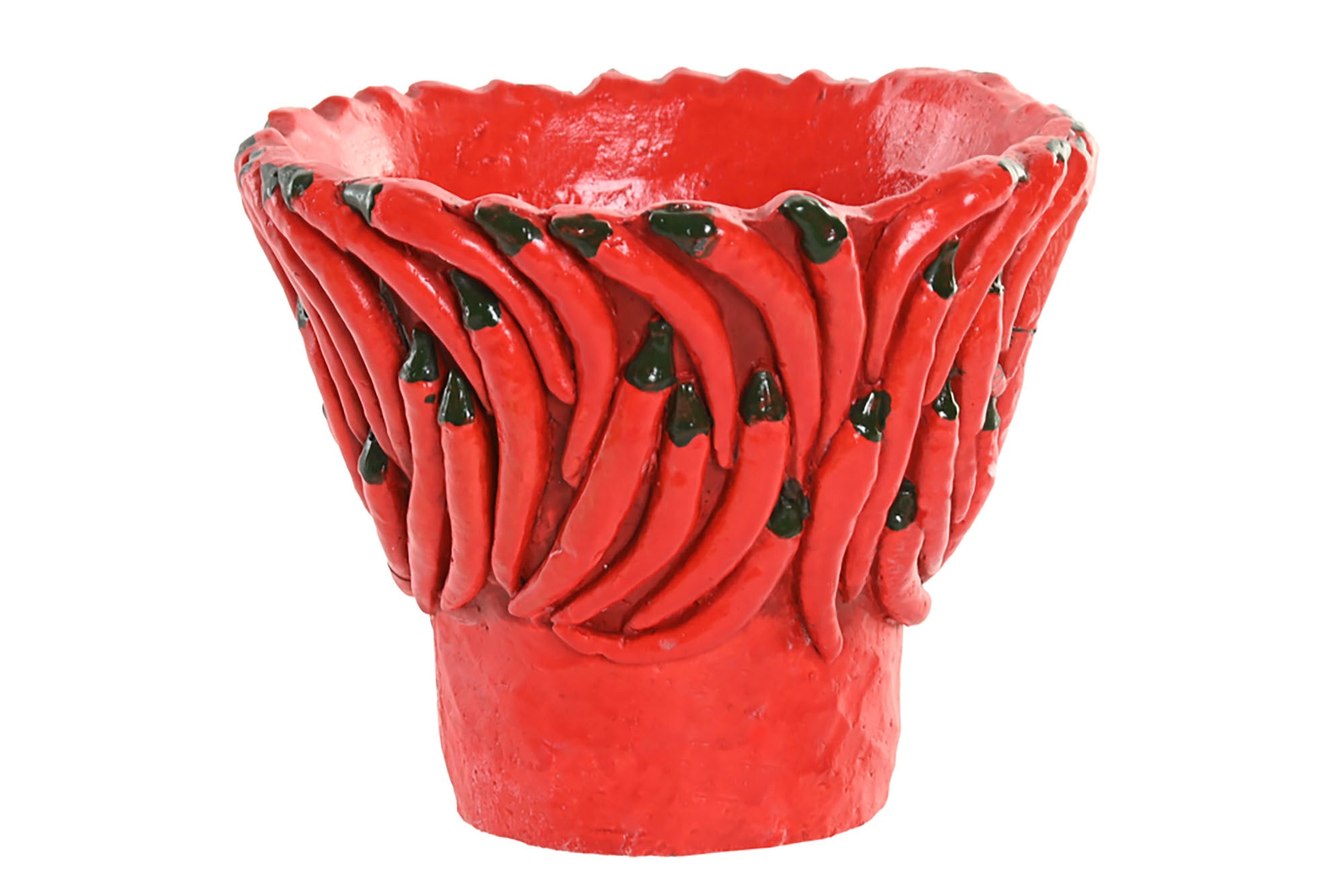 CENTRO MESA CEMENTO 17X17X14 CHILIS ROJO - Imagen 2