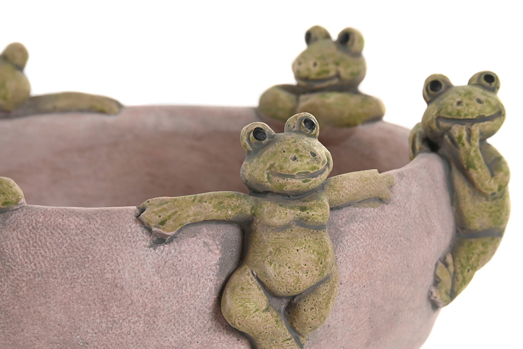 CENTRO MESA CEMENTO 23X23X14 RANAS GRIS - Imagen 2