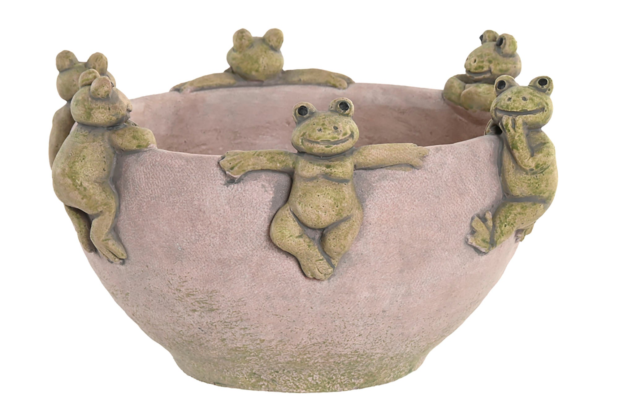 CENTRO MESA CEMENTO 23X23X14 RANAS GRIS - Imagen 1