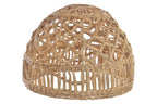 PANTALLA FIBRA 46X46X35 LAMPARA TRENZADO NATURAL - Imagen 1
