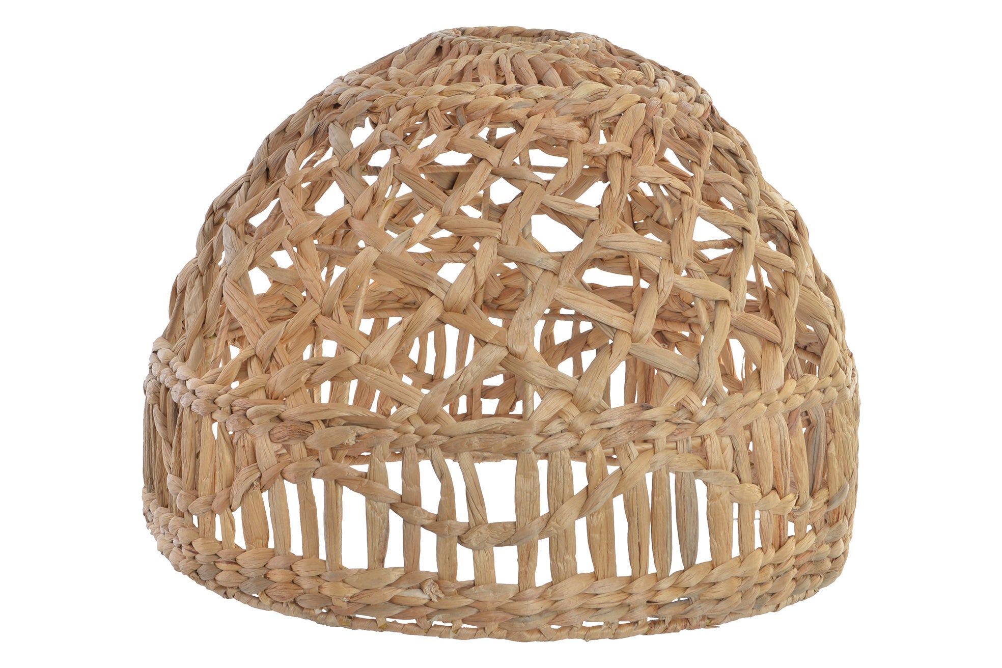 PANTALLA FIBRA 46X46X35 LAMPARA TRENZADO NATURAL - Imagen 1