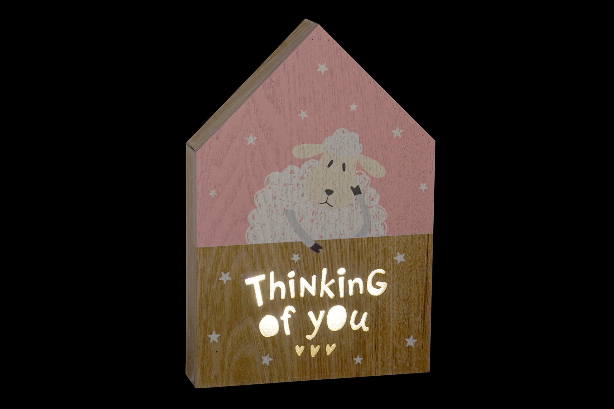 DECORACION LUMINOSA MDF 17X3,5X25 OVEJITA 2 SURT. - Imagen 1