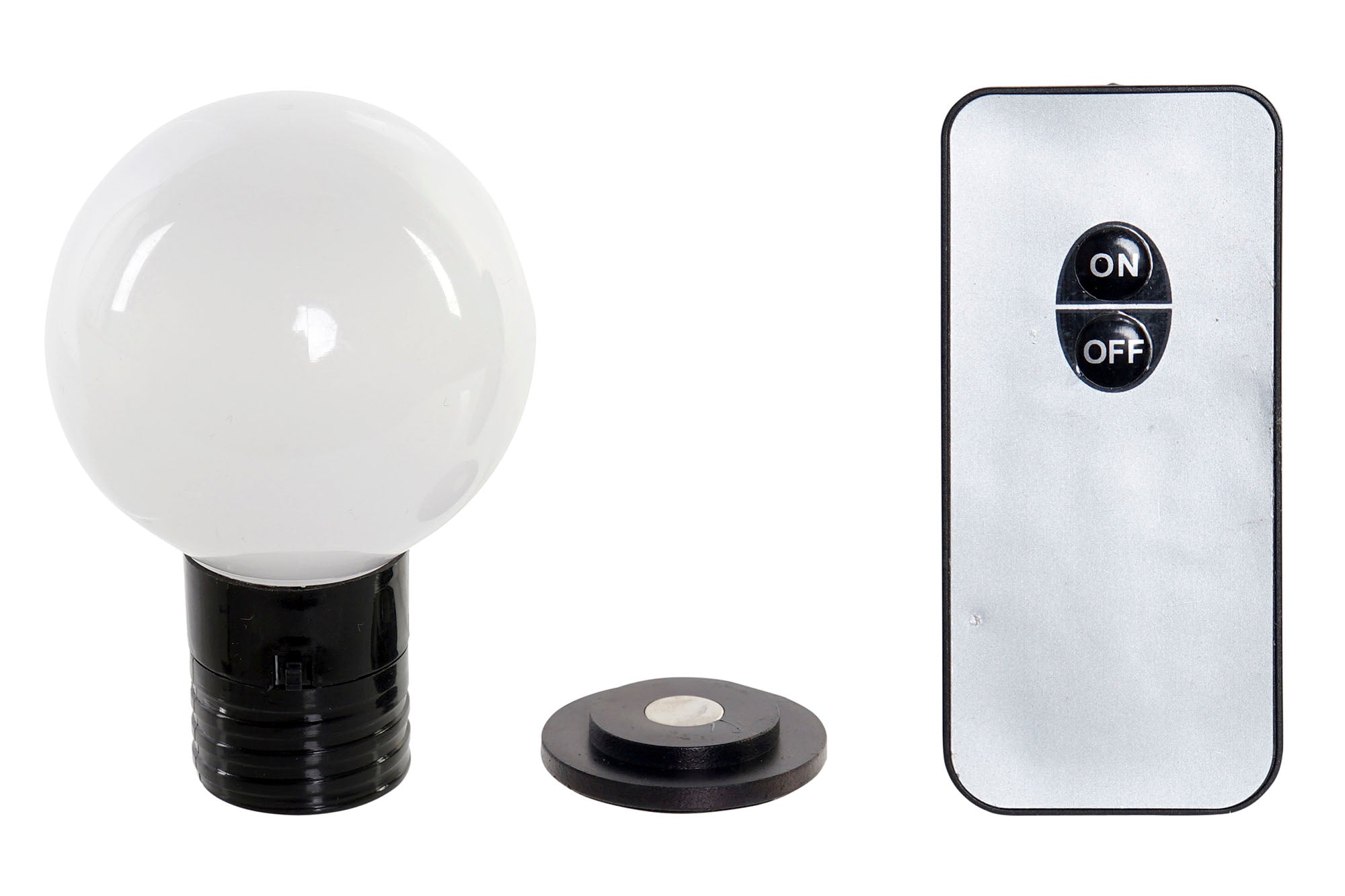 DECORACION LUMINOSA IMAN LED 6X6X10 BOMBILLA NEGRO - Imagen 4