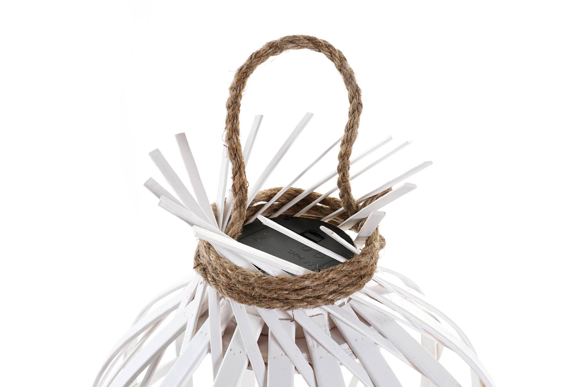 LAMPARA TECHO LED BAMBU 30,5X30,5X40,5 3XAA BLANCO - Imagen 4