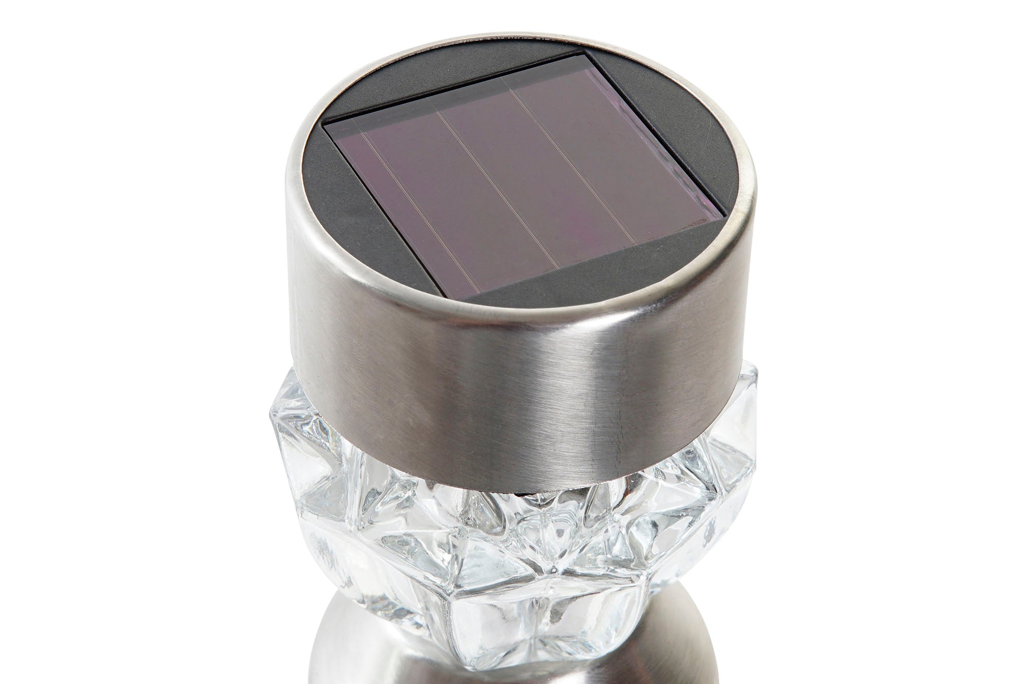 LAMPARA SOLAR LED ALUMINIO 7X7X35 METALIZADO - Imagen 4