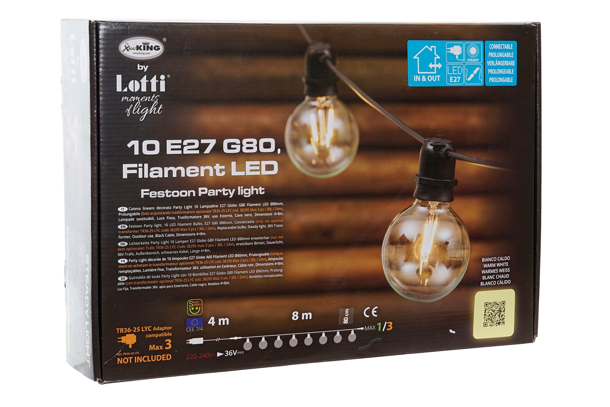 GUIRNALDA CRISTAL 850X7,5X13 10LEDS DOBLE FILAMENT - Imagen 6