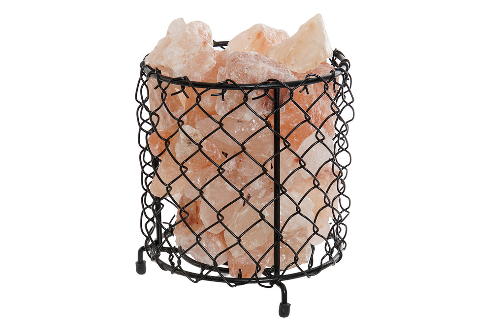 LAMPARA SOBREMESA SAL METAL 17X17X17 CESTA NATURAL - Imagen 1