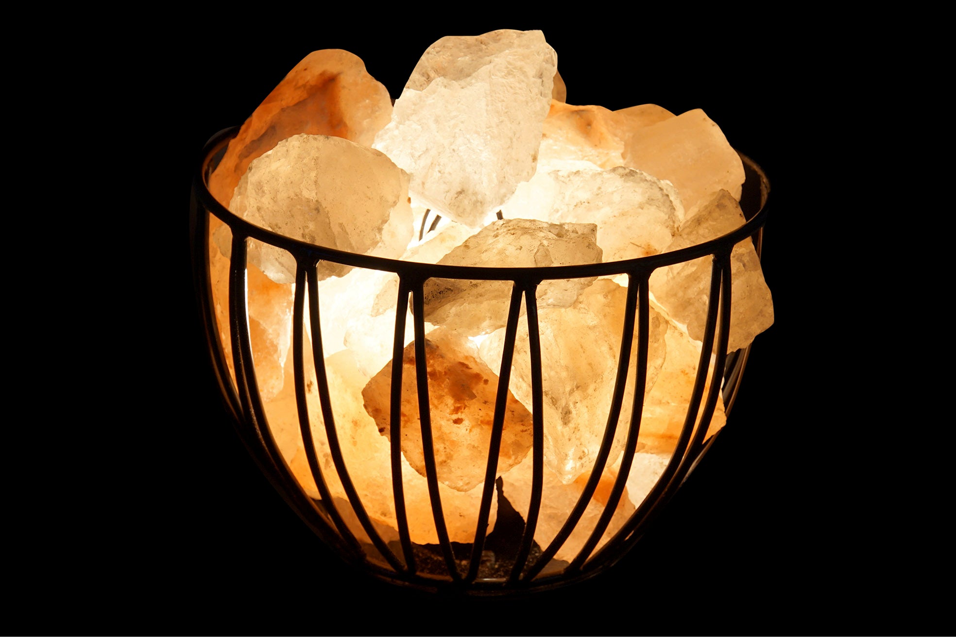 LAMPARA SOBREMESA SAL METAL 23X23X17 CESTA NATURAL - Imagen 4