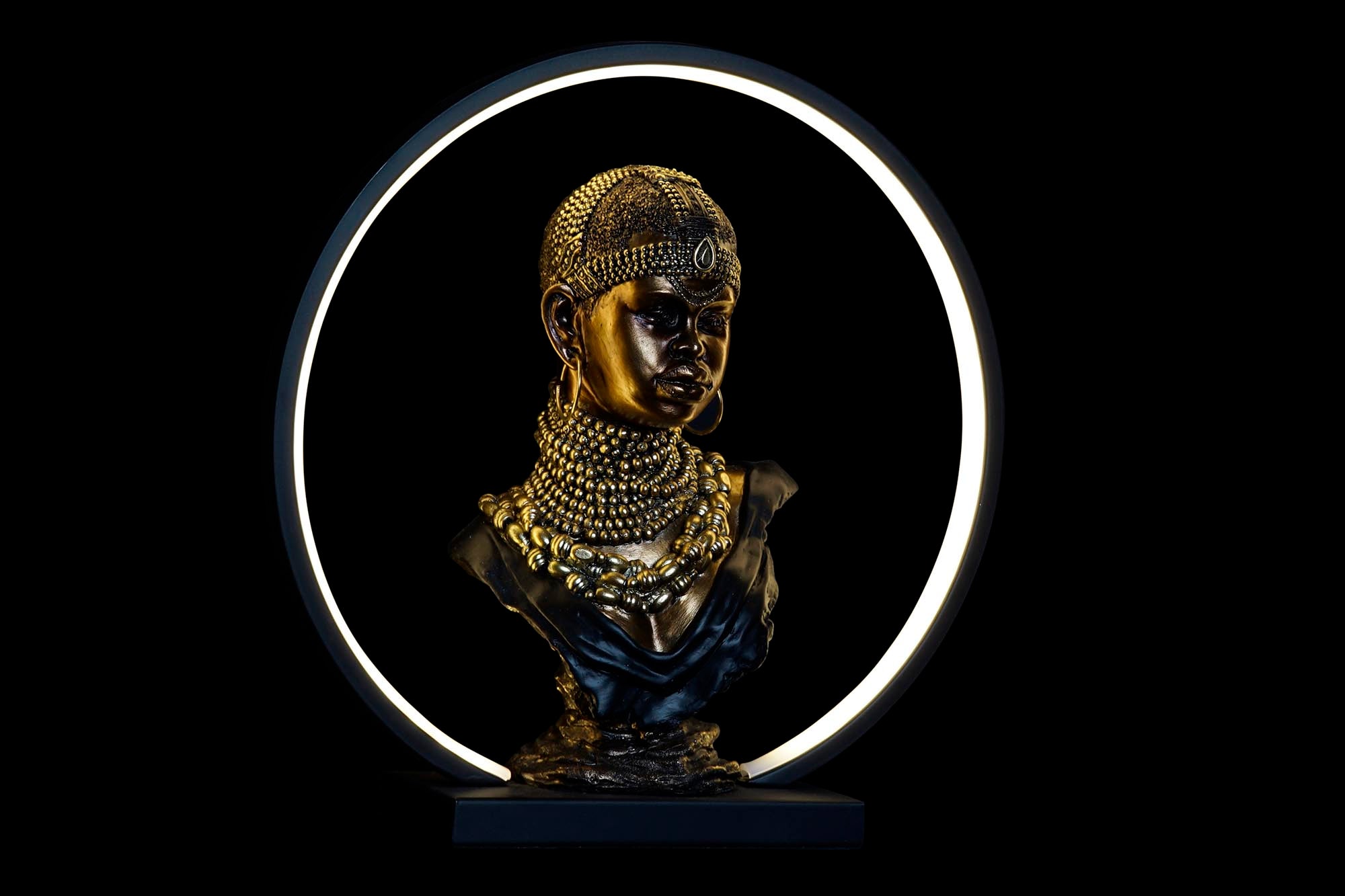 DECORACION LUMINOSA RESINA LED 35,5X11X36 AFRICANA - Imagen 2