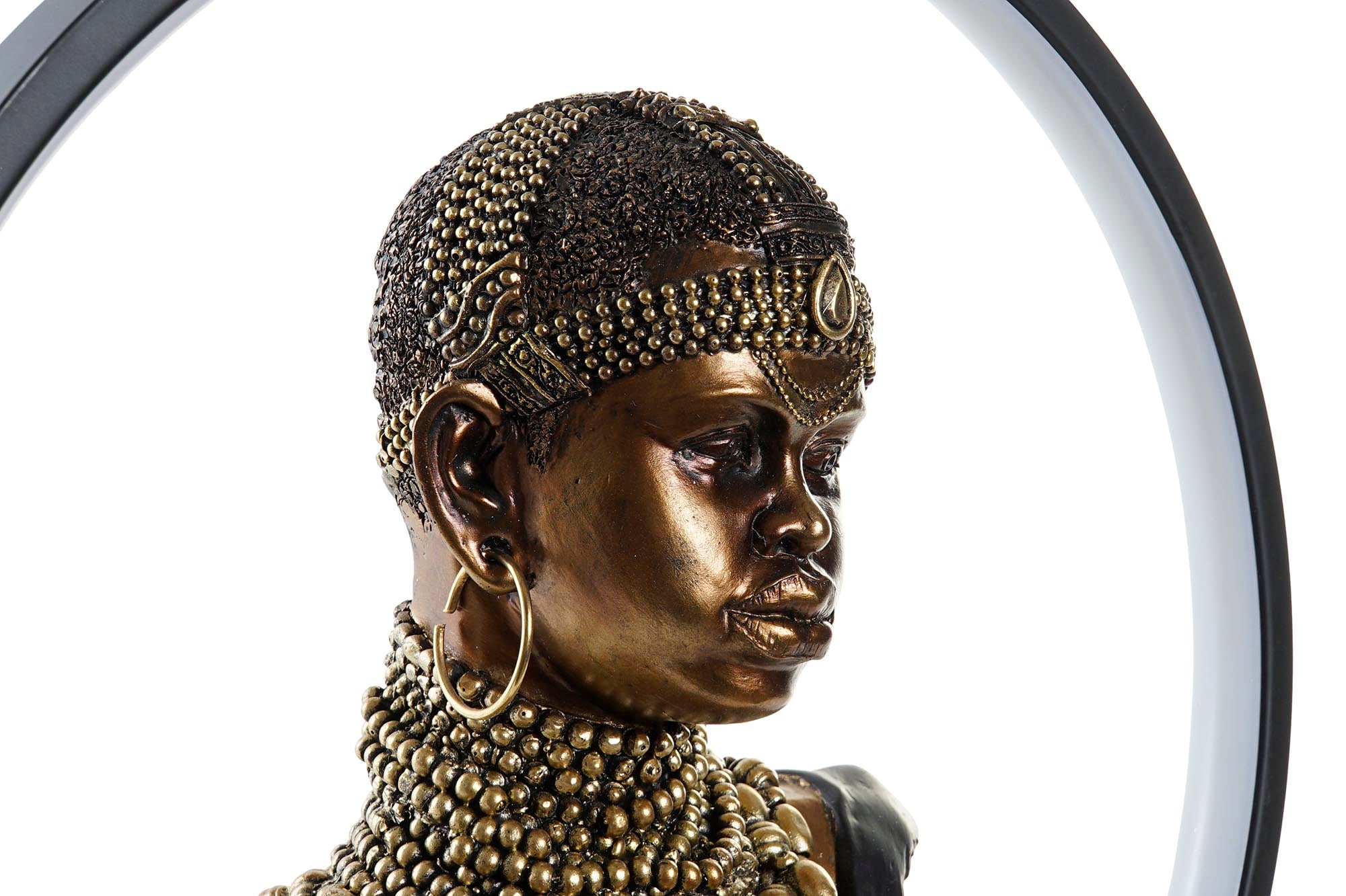 DECORACION LUMINOSA RESINA LED 35,5X11X36 AFRICANA - Imagen 3