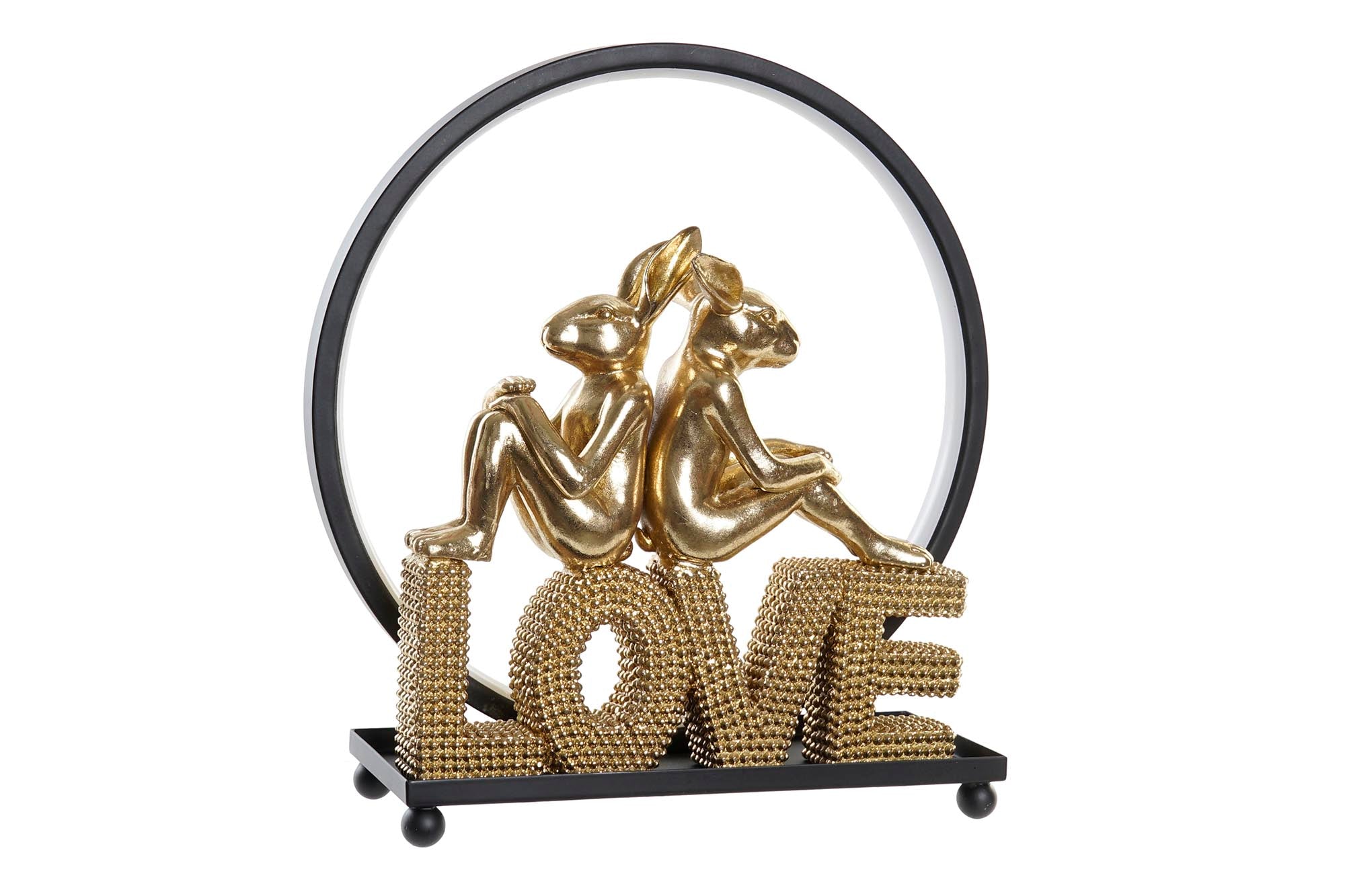 DECORACION LUMINOSA RESINA 30X11X31,5 LOVE CONEJIT - Imagen 1