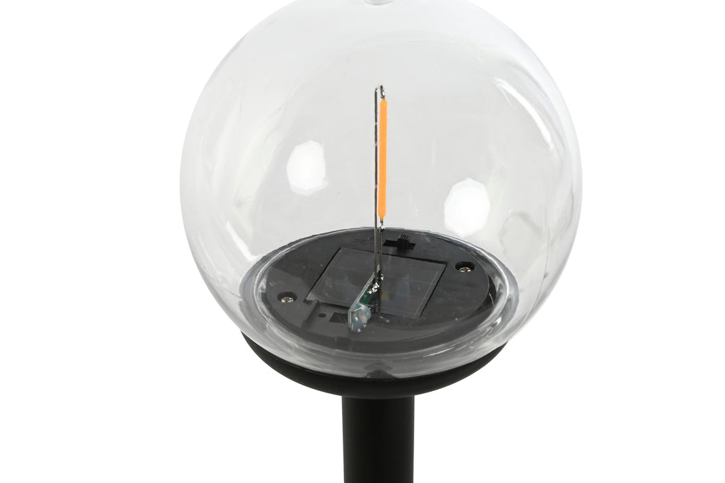LAMPARA SOLAR LED PLASTICO 10X10X35 EXTERIOR NEGRO - Imagen 2
