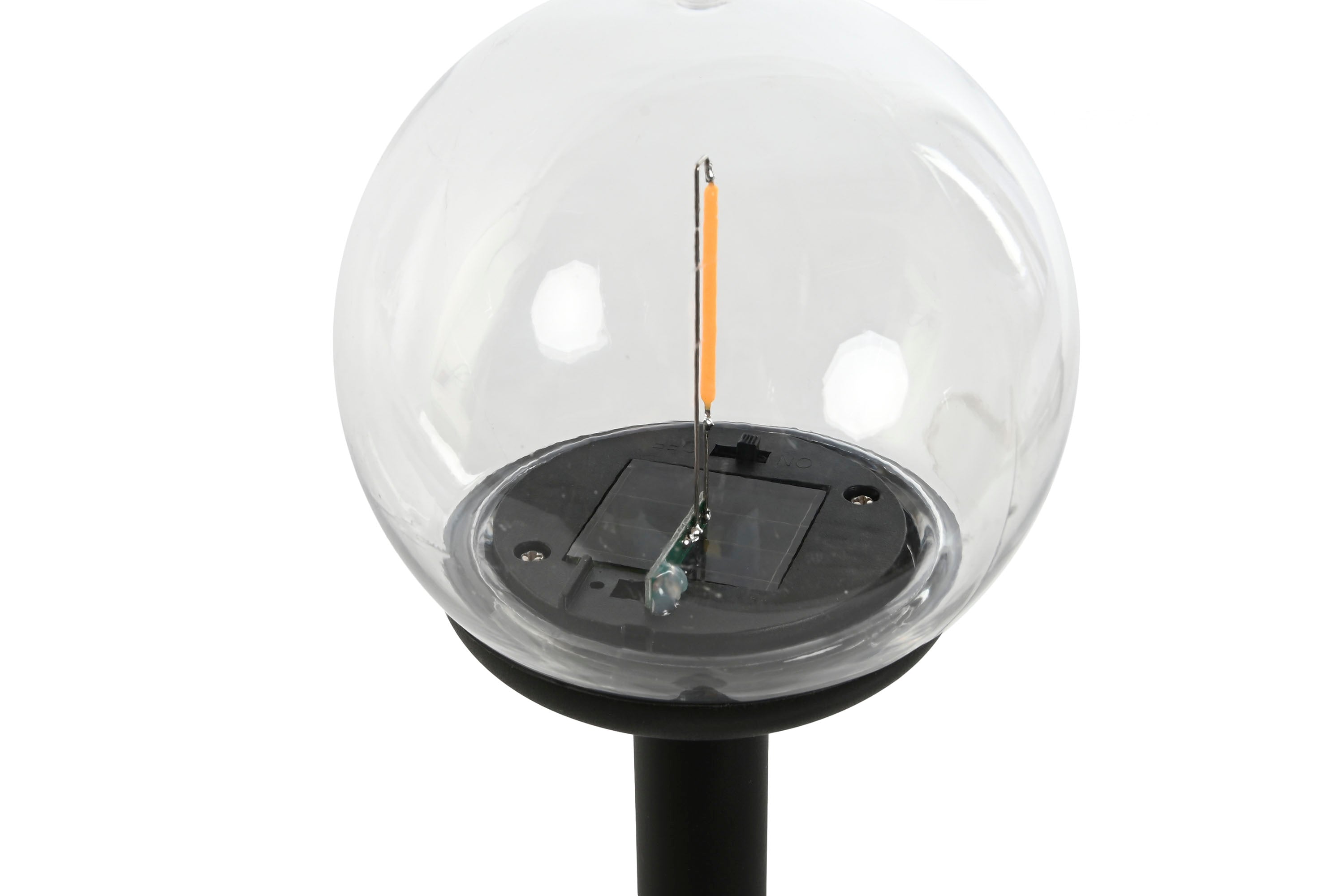 LAMPARA SOLAR LED PLASTICO 10X10X35 EXTERIOR NEGRO - Imagen 2