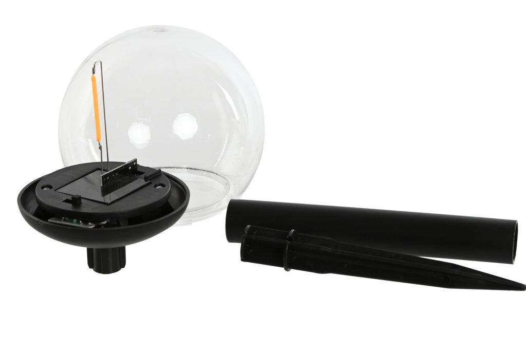 LAMPARA SOLAR LED PLASTICO 10X10X35 EXTERIOR NEGRO - Imagen 3