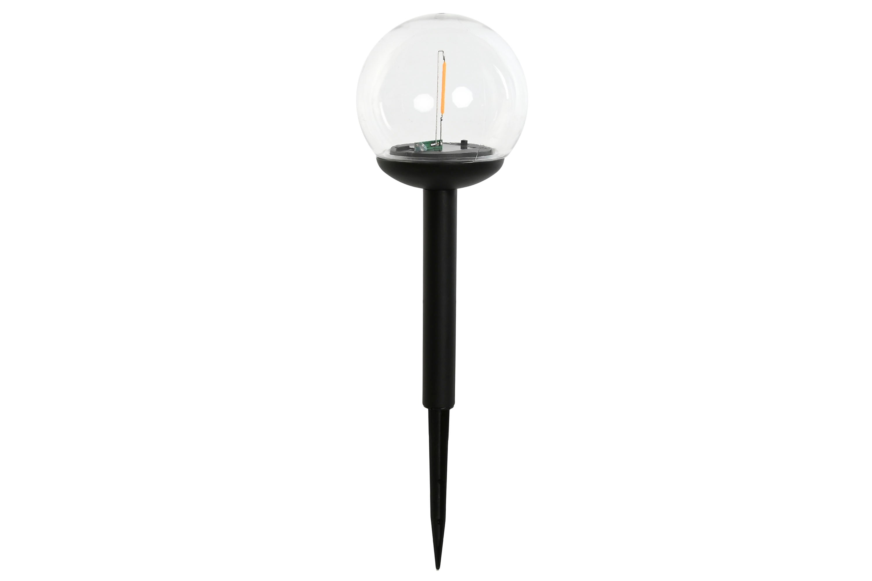LAMPARA SOLAR LED PLASTICO 10X10X35 EXTERIOR NEGRO - Imagen 1
