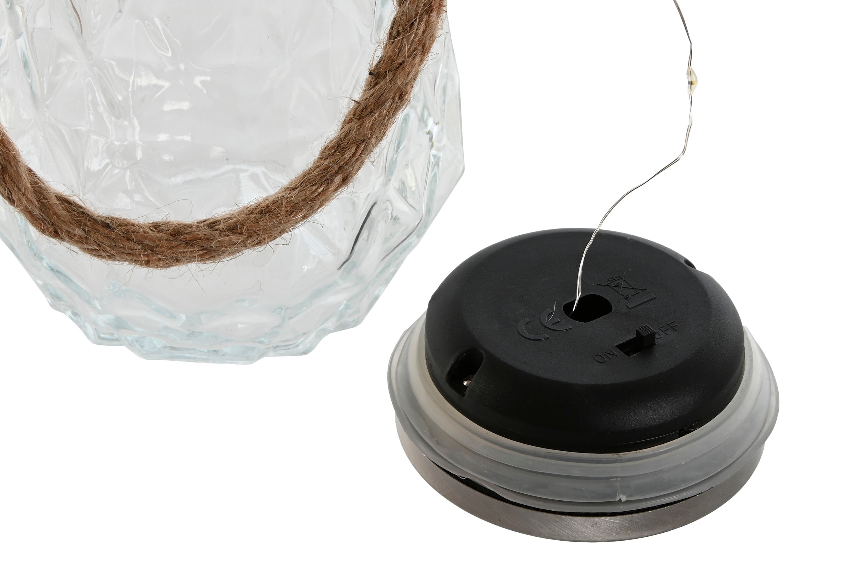 LAMPARA SOLAR LED CRISTAL 11X11X18 EXTERIOR - Imagen 3