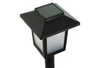 LAMPARA SOLAR LED PLASTICO 8X8X34 EXTERIOR NEGRO - Imagen 2
