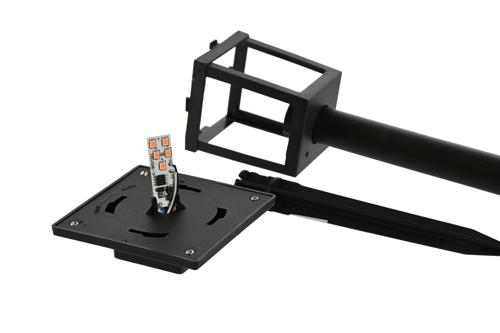 LAMPARA SOLAR LED PLASTICO 8X8X34 EXTERIOR NEGRO - Imagen 3