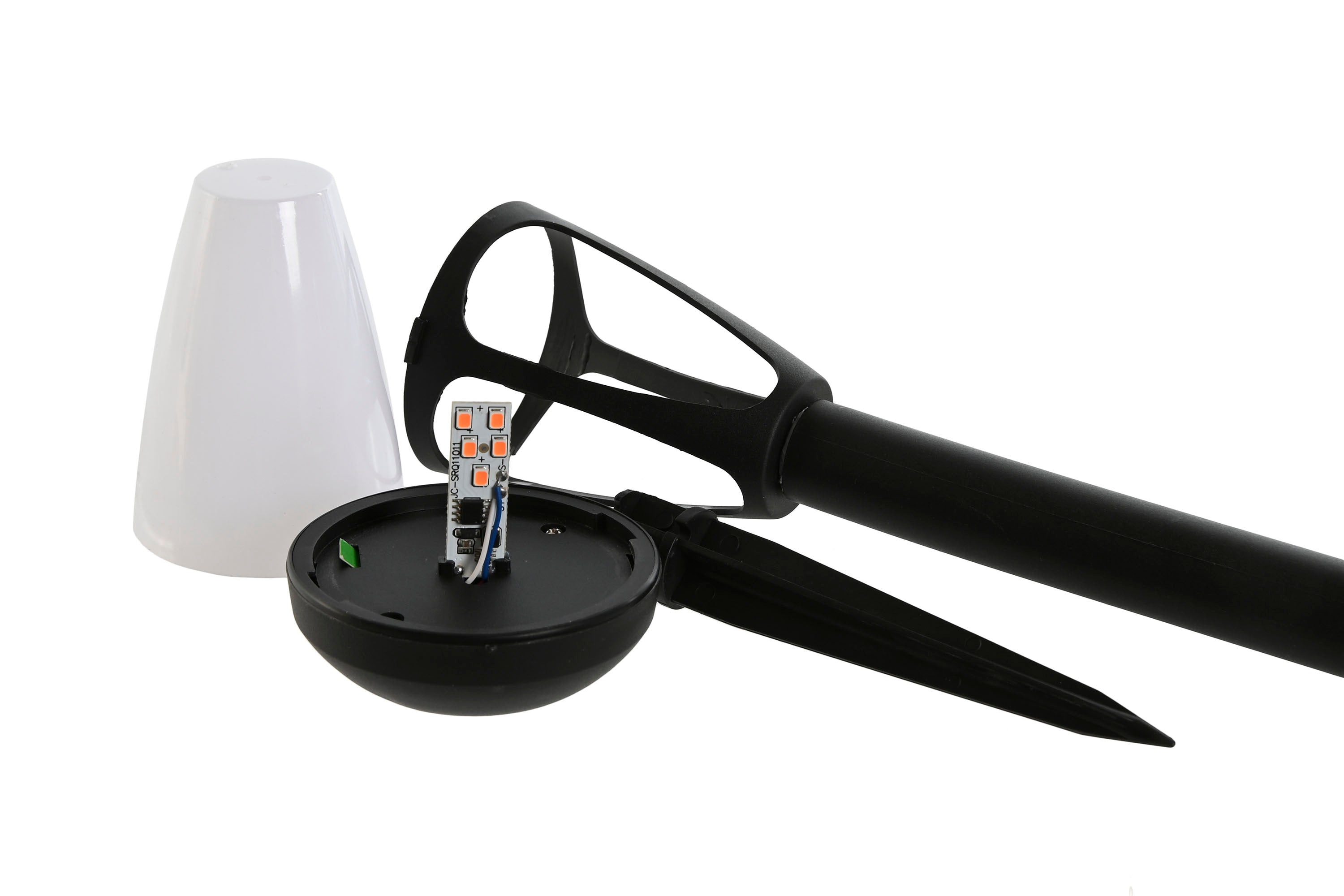 LAMPARA SOLAR LED PLASTICO 7X7X38 NEGRO - Imagen 3