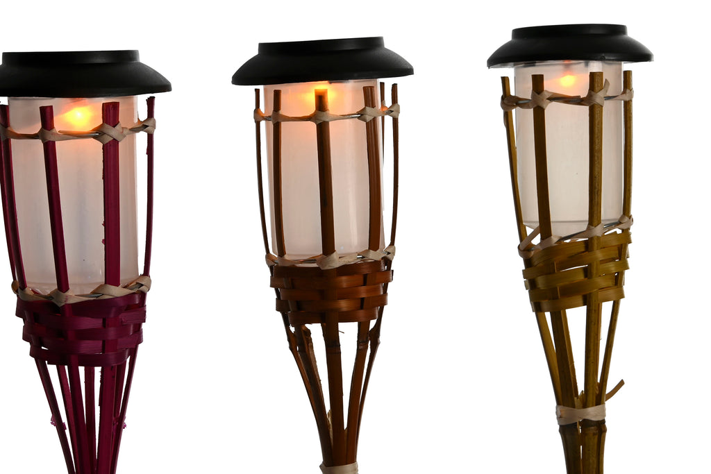 LAMPARA SOLAR LED BAMBU 9X9X54 ANTORCHA 4 SURT. - Imagen 2