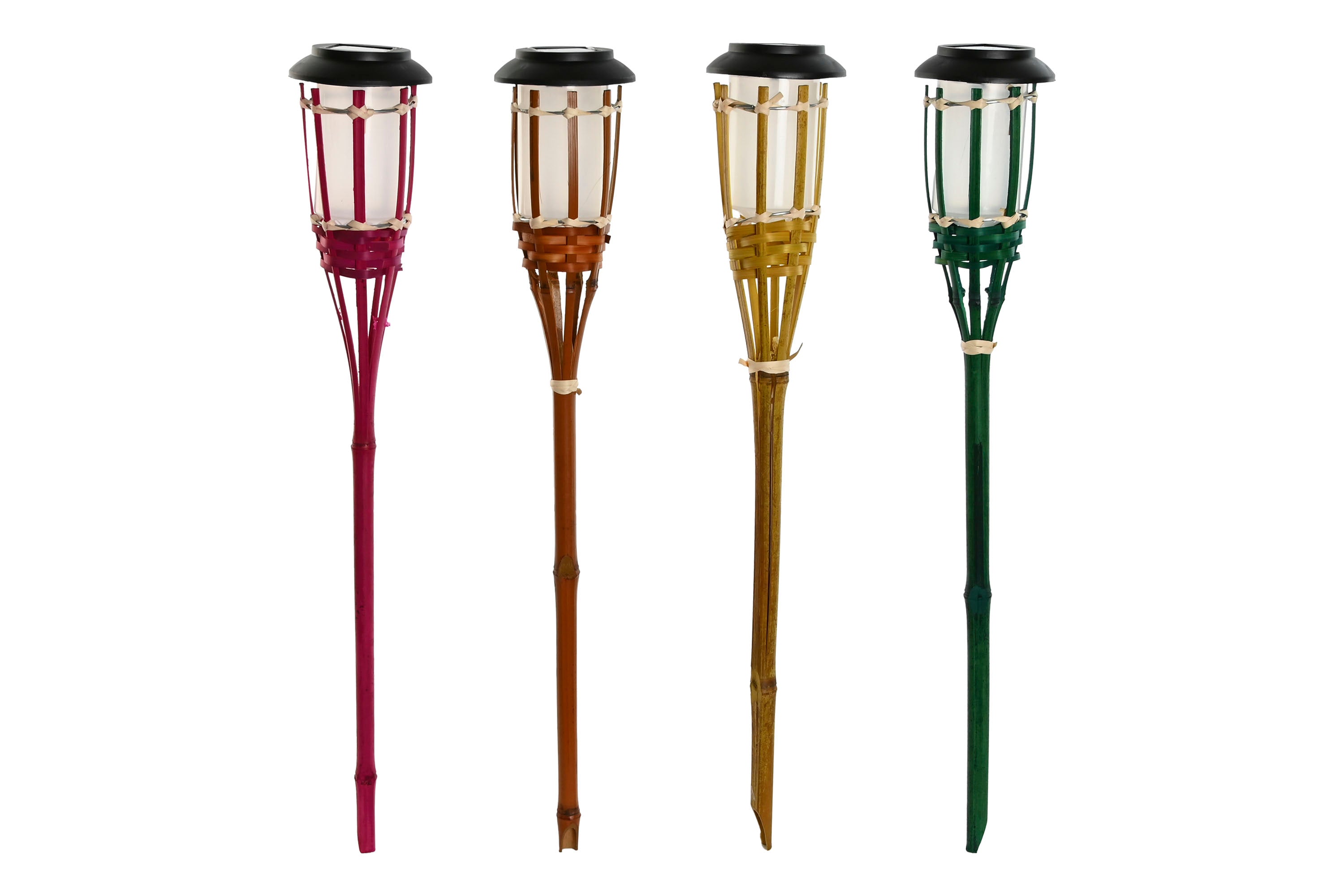 LAMPARA SOLAR LED BAMBU 9X9X54 ANTORCHA 4 SURT. - Imagen 4
