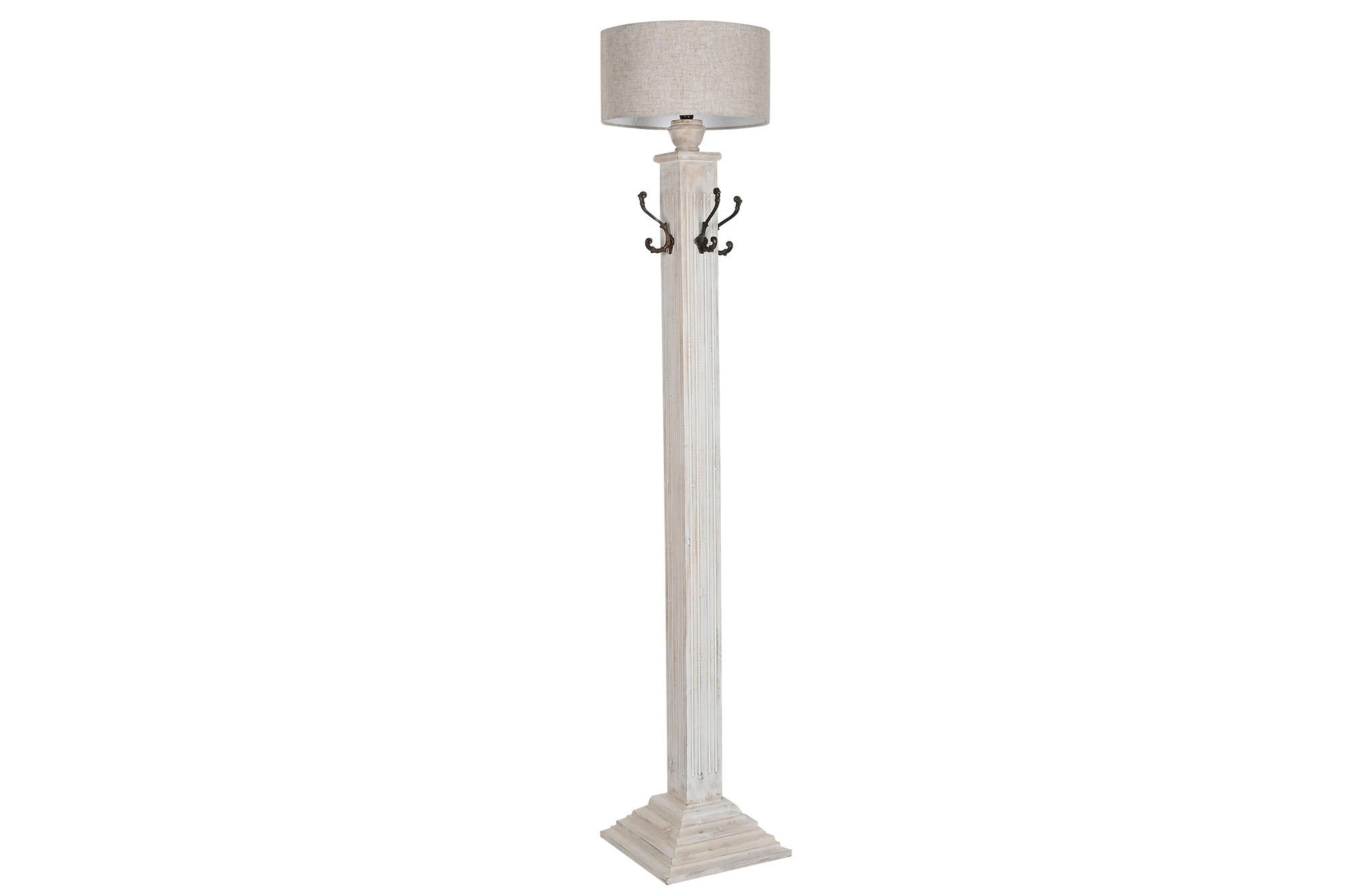 LAMPARA PIE MANGO METAL 42X42X200 PERCHERO DECAPE - Imagen 5