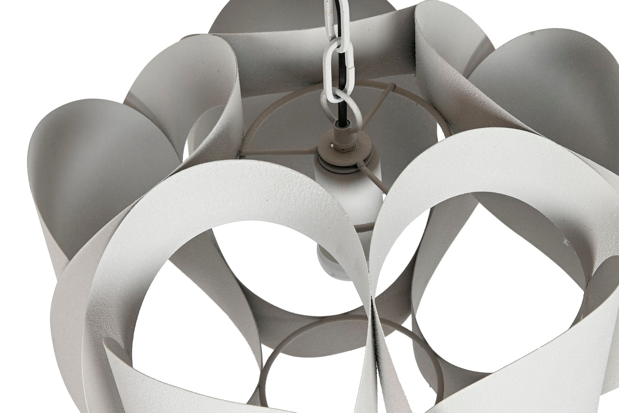 LAMPARA TECHO METAL 42X42X36 RUGOSO BEIGE - Imagen 3