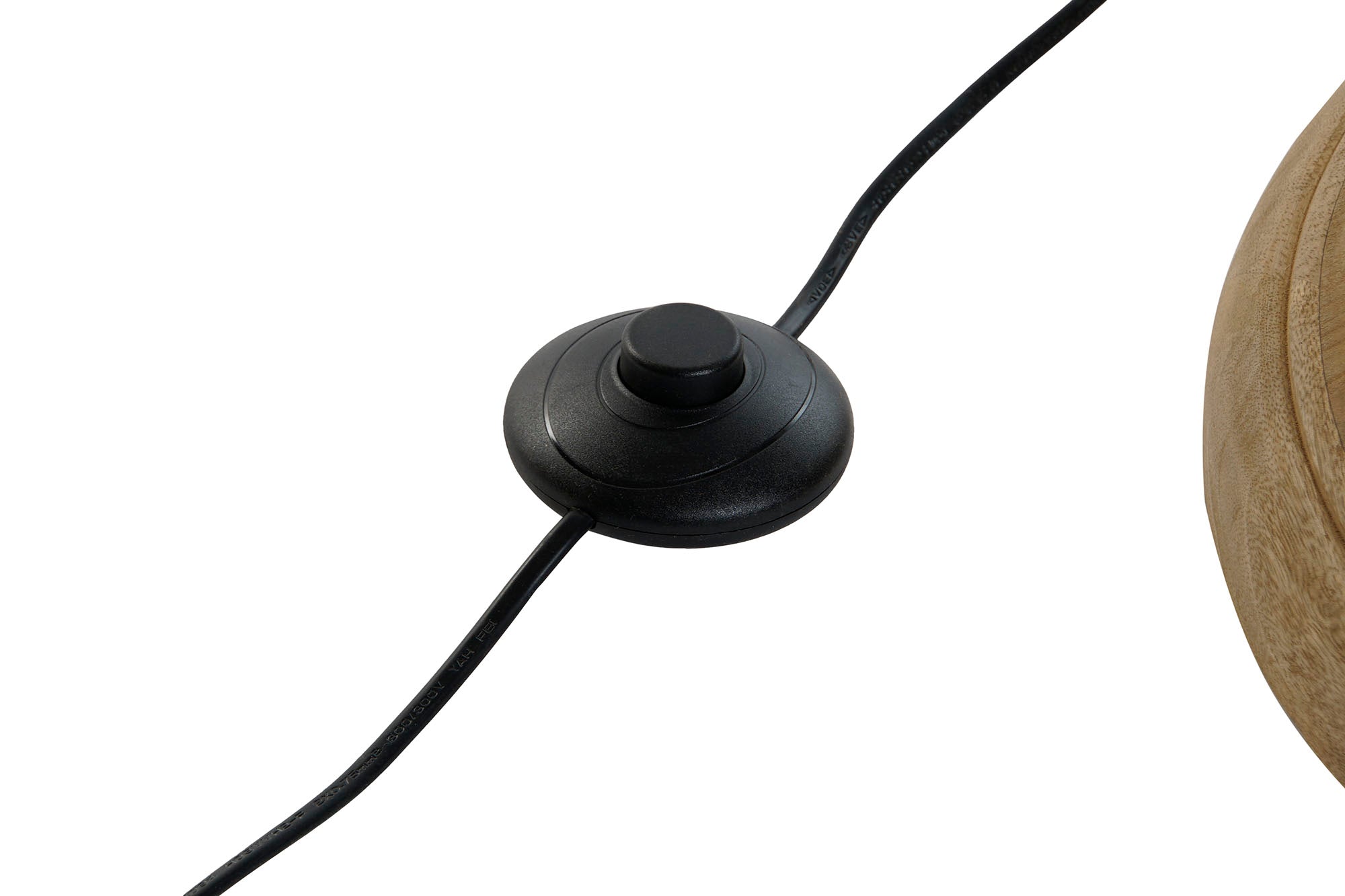 LAMPARA PIE MADERA YUTE 60X60X180 TALLADO NATURAL - Imagen 5