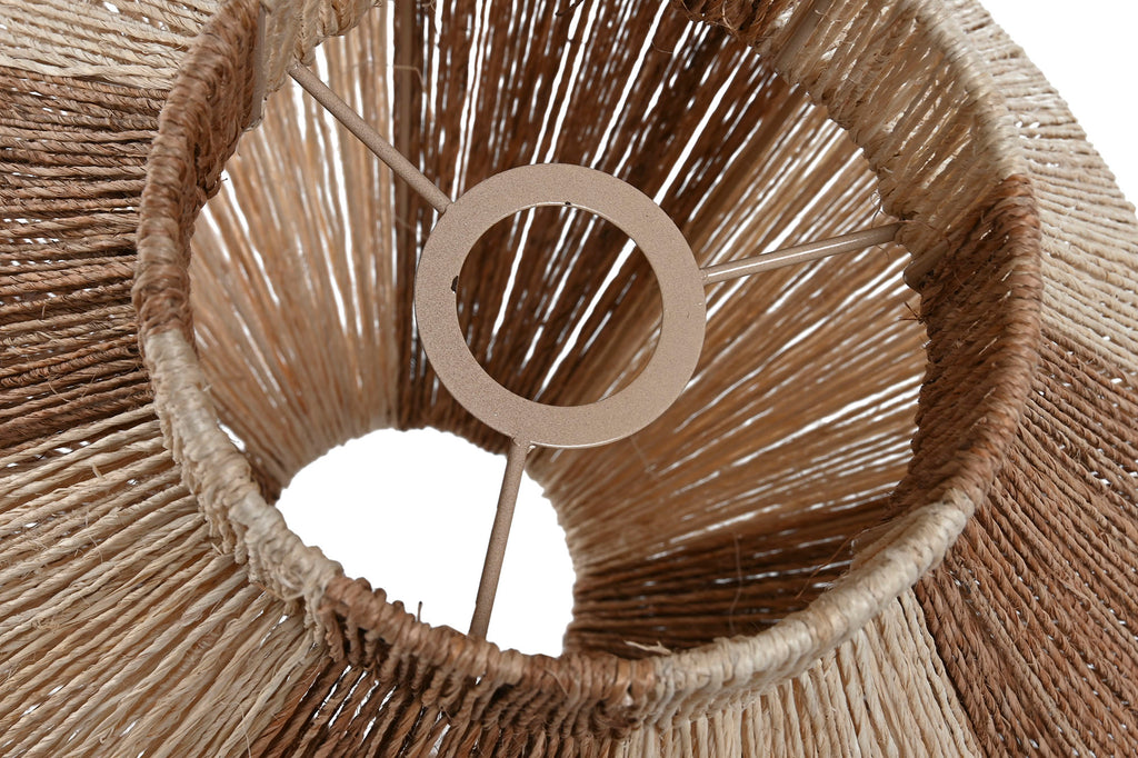 PANTALLA YUTE METAL 38X38X36 NATURAL - Imagen 3