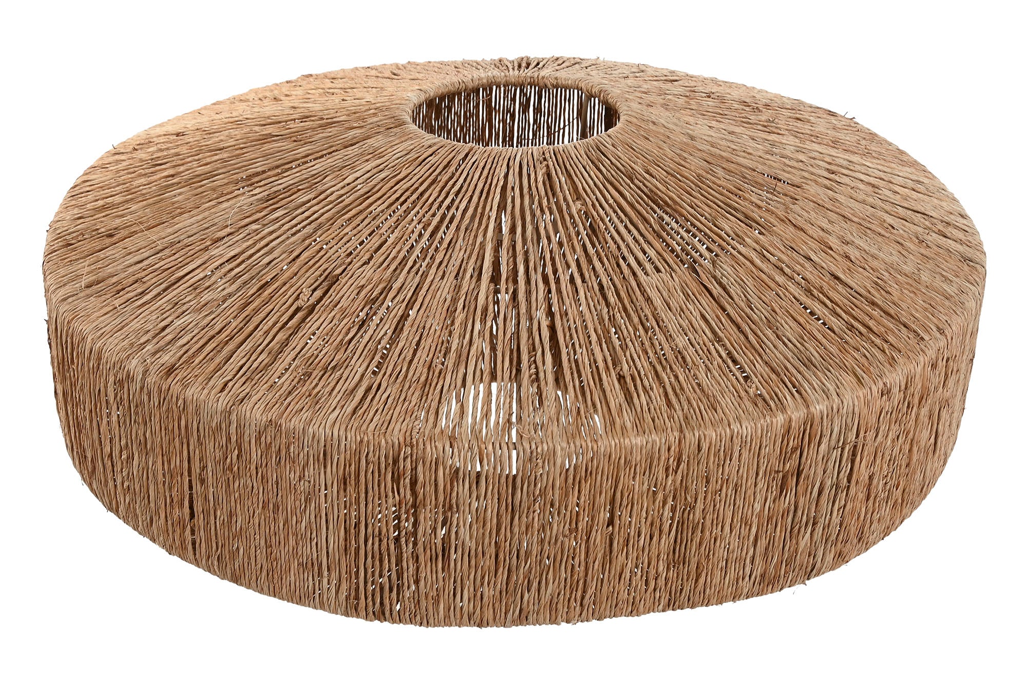 PANTALLA YUTE METAL 51X51X20 NATURAL - Imagen 1