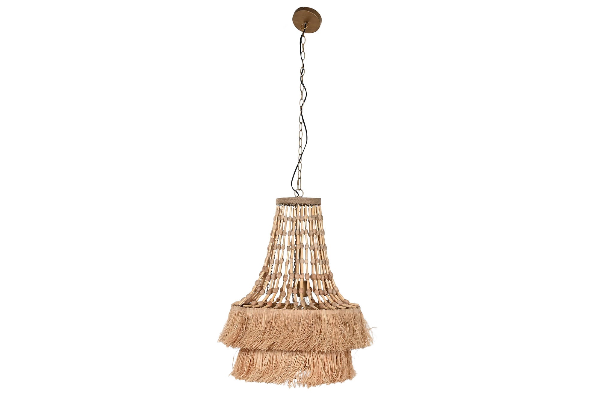 LAMPARA TECHO YUTE METAL 50,5X50,5X148 FLECOS - Imagen 6